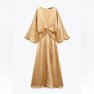 ✨SALE✨ ZARA KNOTTED SATIN EFFECT DRESS ✨SALE✨